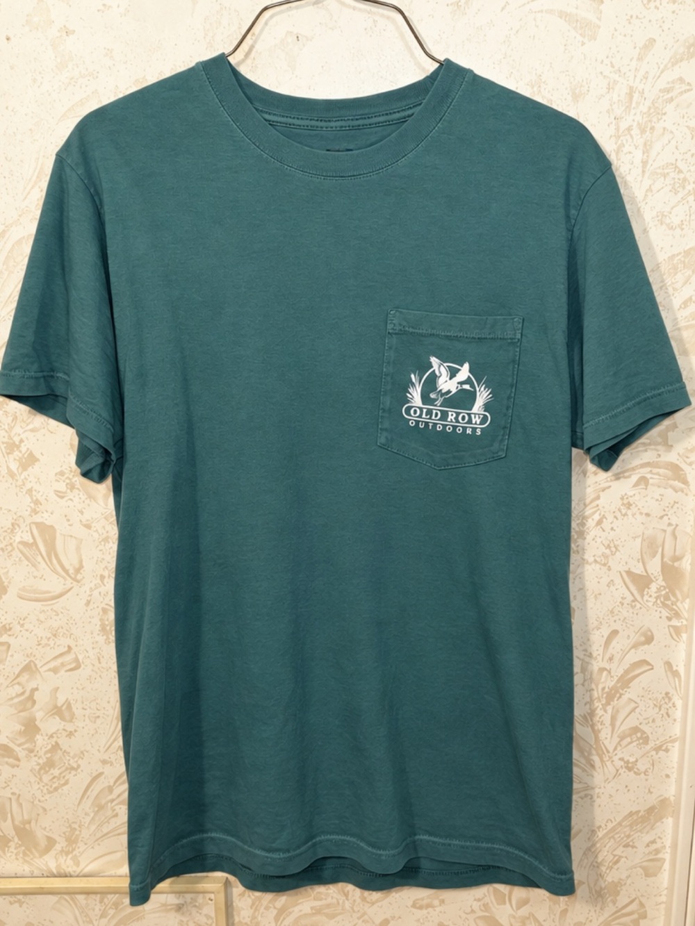 Old Row Outdoors Men's Teal Short-Sleeve Pocket Tee